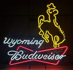 [object object] My Beer Sign Collection &#8211; Not for sale but can be bought&#8230; budweiserwyomingbuckingbronco2007 e1658878404826