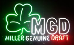 [object object] My Beer Sign Collection &#8211; Not for sale but can be bought&#8230; millergenuinedraftshamrock 2 e1592047189797