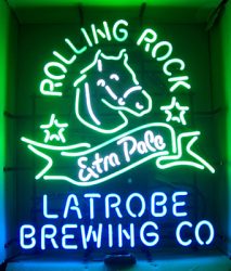[object object] My Beer Sign Collection &#8211; Not for sale but can be bought&#8230; rollingrocklatrobebrewingco e1591824395824