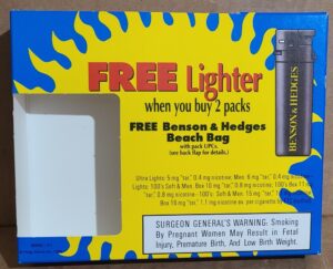 Benson Hedges Cigarettes Lighter benson hedges cigarettes lighter Benson Hedges Cigarettes Lighter bensonhedgesbeachbaglighter1995 300x243