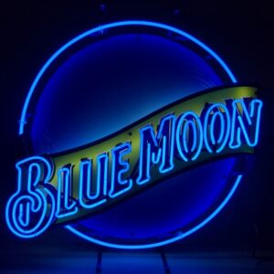 Blue Moon Beer Neon Sign