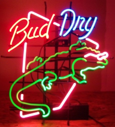 Bud Dry Beer Iguana Neon Sign [object object] My Beer Sign Collection &#8211; Not for sale but can be bought&#8230; buddryiguana