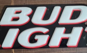 Bud Light Beer Neon Sign Panel