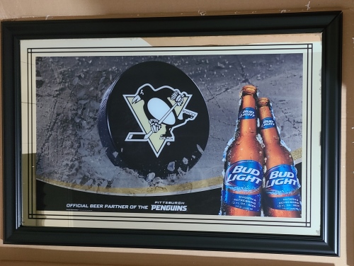 Bud Light Beer NHL Penguins Mirror