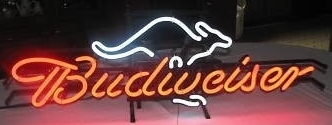 Budweiser Beer Kangaroo Neon Sign [object object] My Beer Sign Collection &#8211; Not for sale but can be bought&#8230; budweiserkangaroo