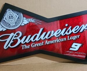 Budweiser Beer NASCAR Sign