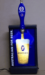 Fosters Beer Motion Tap Back Bar Display [object object] My Beer Sign Collection &#8211; Not for sale but can be bought&#8230; fostersmotiontap250