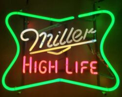 Miller High Life Beer Neon Sign [object object] My Beer Sign Collection &#8211; Not for sale but can be bought&#8230; millerhighlifesoftcross1950shanger e1695227282684