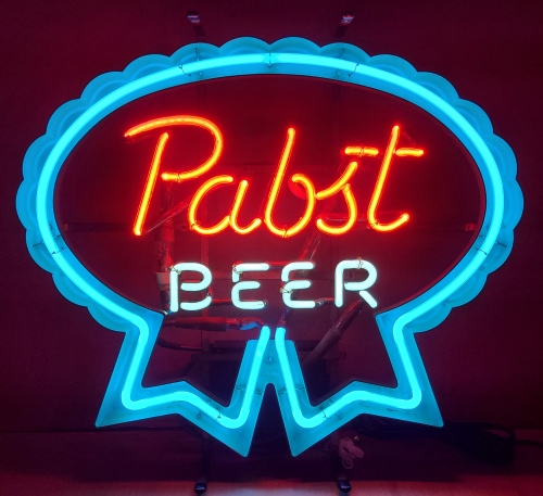 Pabst Blue Ribbon Beer Neon Sign [object object] Home pabstblueribbonbeer1970ssolid