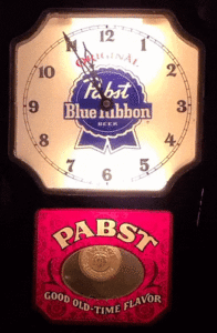 Pabst Blue Ribbon Beer Lighted Motion Clock pabst blue ribbon beer lighted motion clock Pabst Blue Ribbon Beer Lighted Motion Clock pabstblueribbonmotionlightedclock1970s 196x300