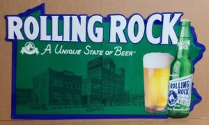 Rolling Rock Beer PA Tin Sign rolling rock beer pa tin sign Rolling Rock Beer PA Tin Sign rollingrockuniquestateofbeertin1998 300x180