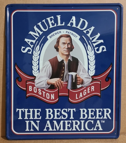 Samuel Adams Beer Tin Sign