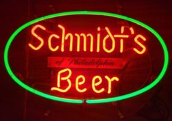 Schmidt's Beer Neon Sign [object object] My Beer Sign Collection &#8211; Not for sale but can be bought&#8230; schmidtsbeerhanger1962 e1695227635661