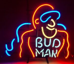 Budweiser Beer Bud Man Neon Sign budweiser beer bud man neon sign Budweiser Beer Bud Man Neon Sign budman1991ghn 300x261
