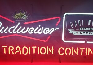 Budweiser Beer NASCAR Darlington Neon Sign