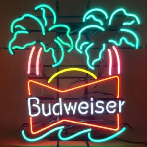 Budweiser Beer Double Palm Neon Sign