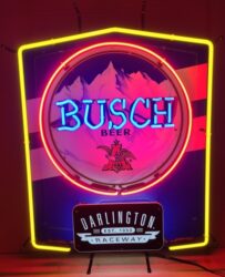 Busch Beer NASCAR Darlington Neon Sign [object object] My Beer Sign Collection &#8211; Not for sale but can be bought&#8230; buschnascardarlington2016 e1697629576891