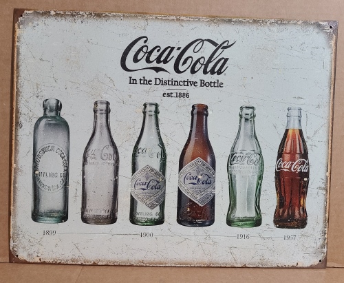 Coca Cola Retro Bottle Tin Sign