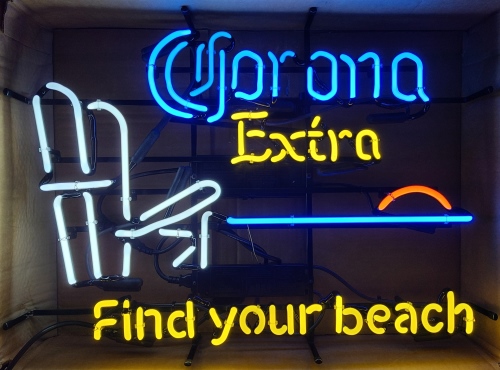 Corona Extra Beer Beach Neon Sign