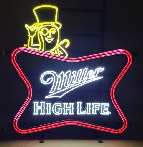 Miller High Life Beer Mr Peanut LED Sign