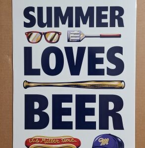 Miller Time Beer Tin Sign