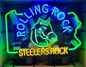 Rolling Rock Beer NFL Steelers Neon Sign rolling rock beer nfl steelers neon sign Rolling Rock Beer NFL Steelers Neon Sign rollingrocksteelersrock 300x233