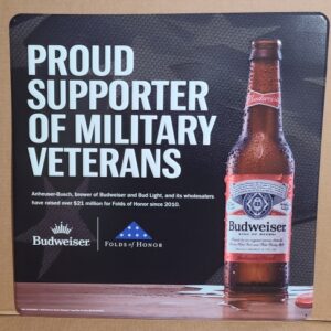 Budweiser Beer Folds of Honor Tin Sign