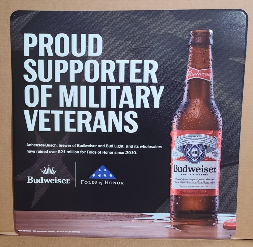 Budweiser Beer Folds of Honor Tin Sign