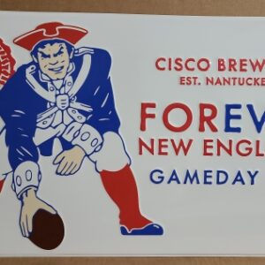 Cisco Beer NFL Patriots Tin Sign