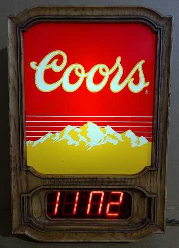Coors Beer Clock Light