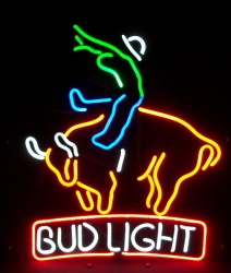 Bud Light Beer Bull Rider Neon Sign [object object] My Beer Sign Collection &#8211; Not for sale but can be bought&#8230; budlightbullrider