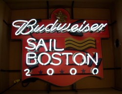Budweiser Beer Sail Boston Neon Sign [object object] My Beer Sign Collection &#8211; Not for sale but can be bought&#8230; budweisersailboston2000