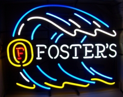 fosters lager wave neon sign [object object] My Beer Sign Collection &#8211; Not for sale but can be bought&#8230; fosterswave2004