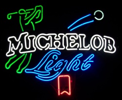 Michelob Light Beer Golfer Neon Sign [object object] My Beer Sign Collection &#8211; Not for sale but can be bought&#8230; micheloblightgolfer2