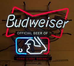 Budweiser Beer MLB Neon Sign [object object] My Beer Sign Collection &#8211; Not for sale but can be bought&#8230; budweisermlbused