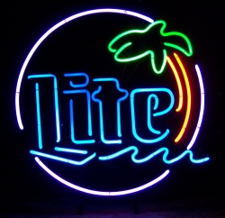 Lite Beer Circle Palm Neon Sign [object object] My Beer Sign Collection &#8211; Not for sale but can be bought&#8230; litecirclepalm