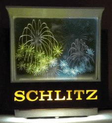 Schlitz Fireworks Cash Register Topper Motion Light [object object] My Beer Sign Collection &#8211; Not for sale but can be bought&#8230; schlitzfireworkscashregistermotionlight1967small