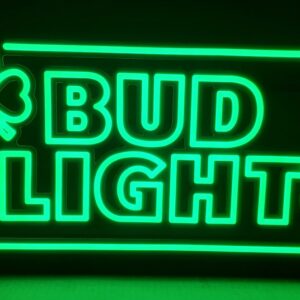 Bud Light Beer Shamrocks LED Sign