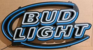 Bud Light Beer LED Sign   budlightsmallprestigeled2008off 300x162