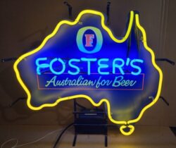 Fosters Lager Map Neon Sign [object object] My Beer Sign Collection &#8211; Not for sale but can be bought&#8230; fostersmap1993 e1709754373721
