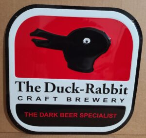 The Duck Rabbit Beer Tin Sign the duck rabbit beer tin sign The Duck Rabbit Beer Tin Sign theduckrabbitcraftbrewerywitheyetin 300x284