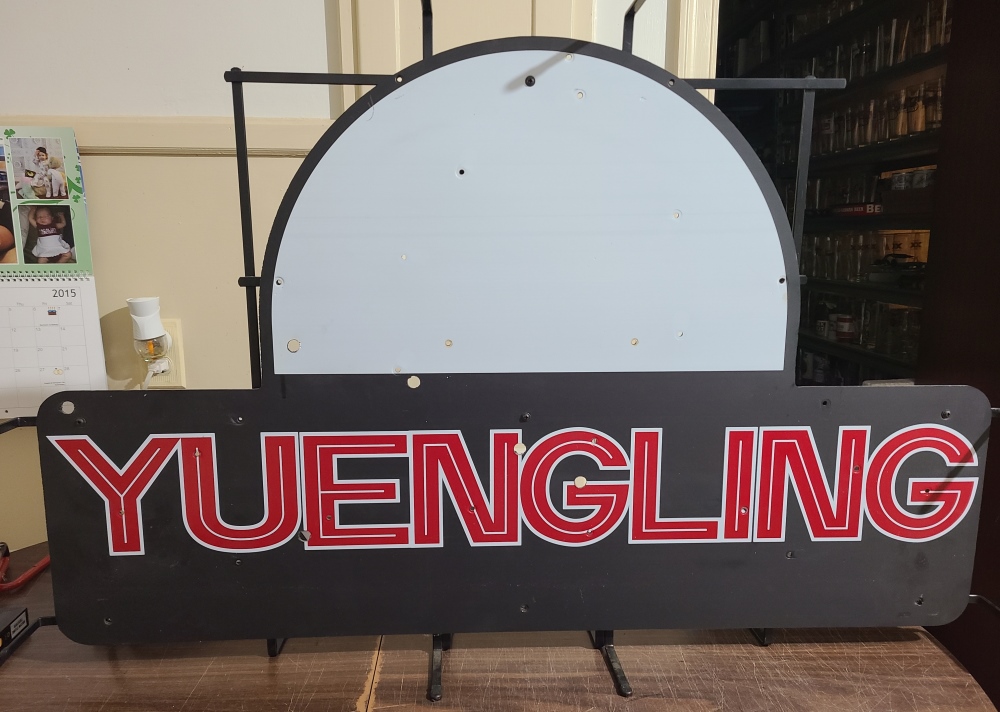 Yuengling Beer Neon Sign Panel [object object] Home yuenglingdominatorrearpanelwithframe2009