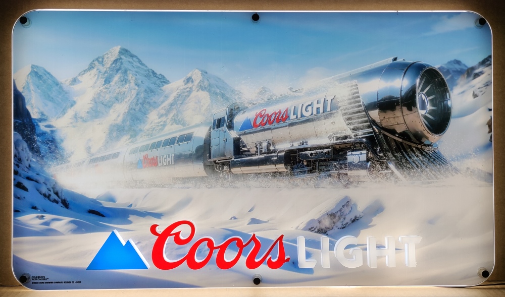 Coors Light Beer LED Sign [object object] Home coorslightsilverbullettrainled2024