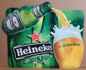 Heineken Beer Tin Sign heineken beer tin sign Heineken Beer Tin Sign heinekenbottlepouringtin2001 300x245