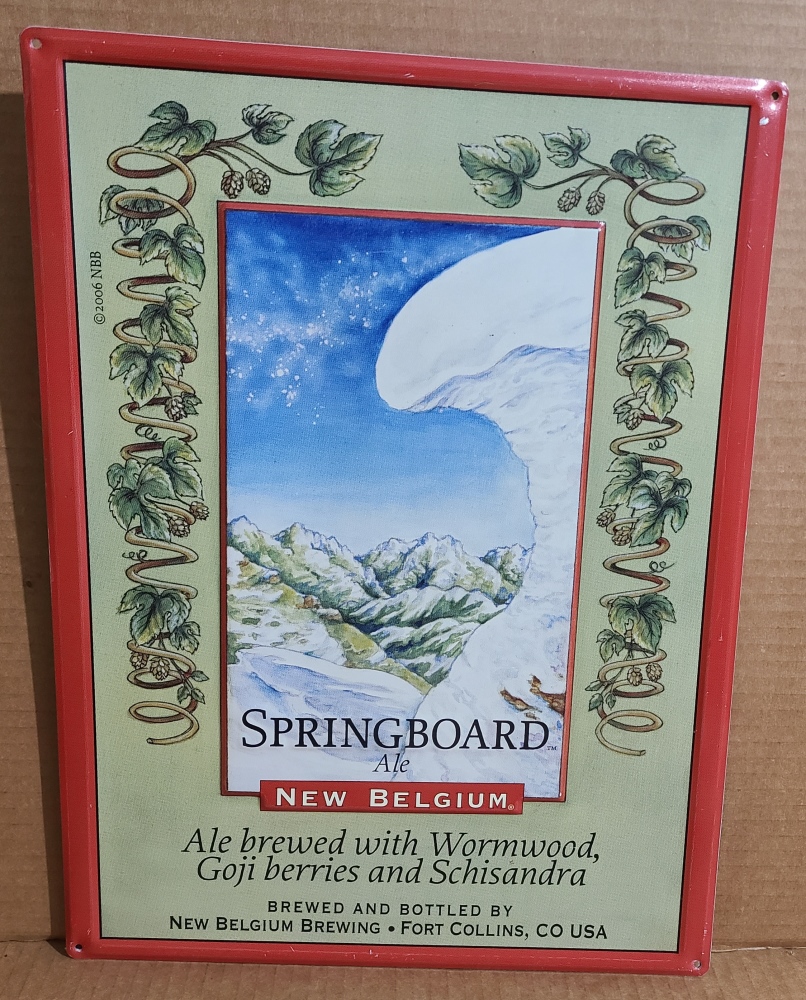 New Belgium Springboard Ale Tin Sign