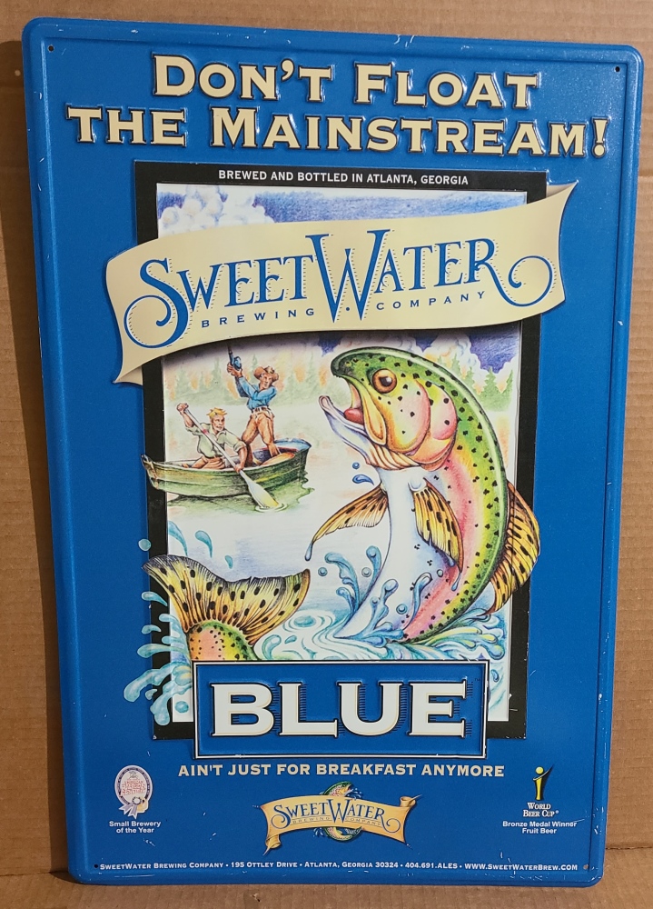 SweetWater Blue Beer Tin Sign [object object] Home sweetwaterbluetin