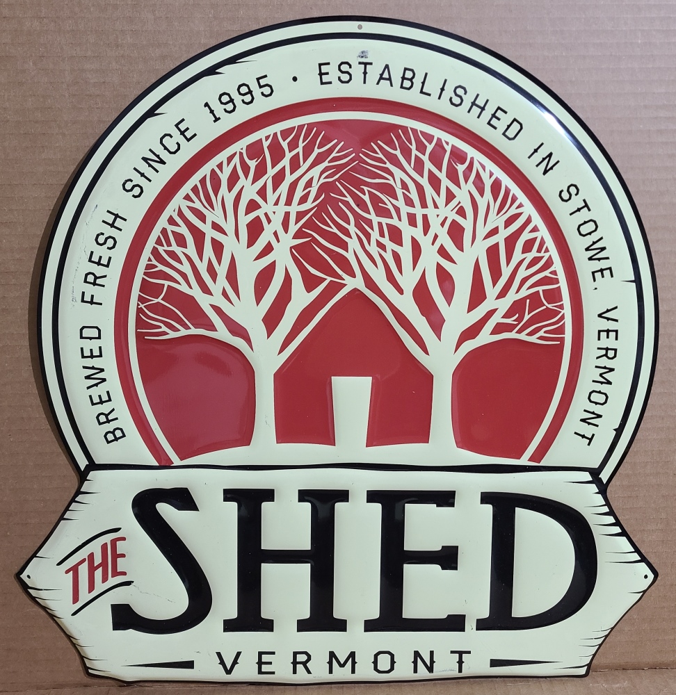 The Shed Brewery Tin Sign [object object] Home theshedvermonttin