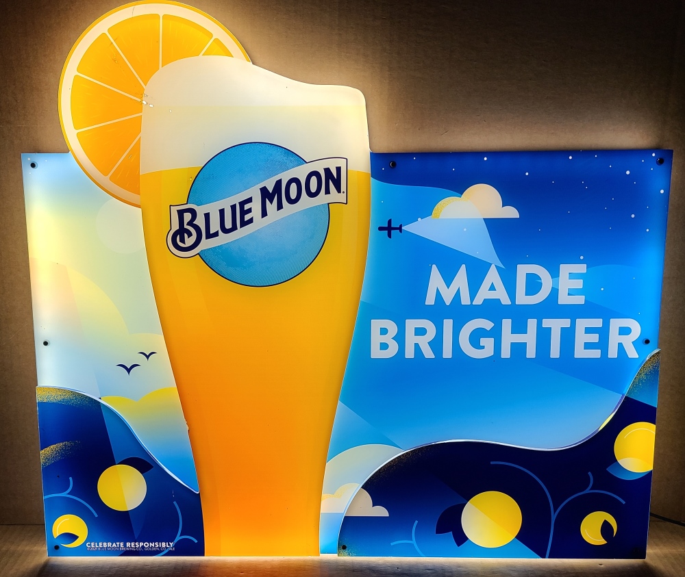 Blue Moon Beer LED Sign