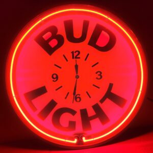 Bud Light Beer Neon Clock