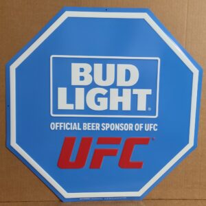 Bud Light Beer UFC Tin Sign